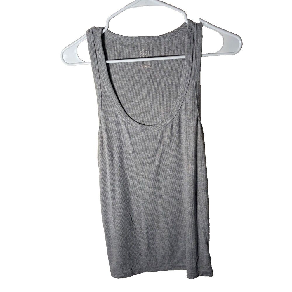 Aerie Real Soft Tank top Women's Large Scoop Neck Ribbed Sleeveless Casual Basic